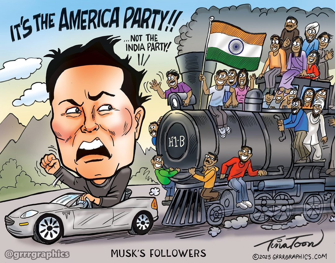 Elon’s America Party Train Wreck panel 1